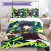 Juego de Ropa de Cama con Nombre Personalizado de Personajes de Genshin Impact de 3 Piezas Funda Nórdica con Cierre Incluye 1 Funda Nórdica y 2 Fundas de Almohada para Todas las Estaciones Decoración de Dormitorio