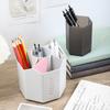5-hole Large-capacity Rotating Pen Holder Storage Box Office Desktop Stationery Pen Holder Simple Student Supplies