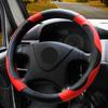 DERMAY  New Car Steering Wheel Cover Size 45cm 47cm 50cm Carbon Fibre+Faux Leather for Car Bus Truck Boat Free Shipping