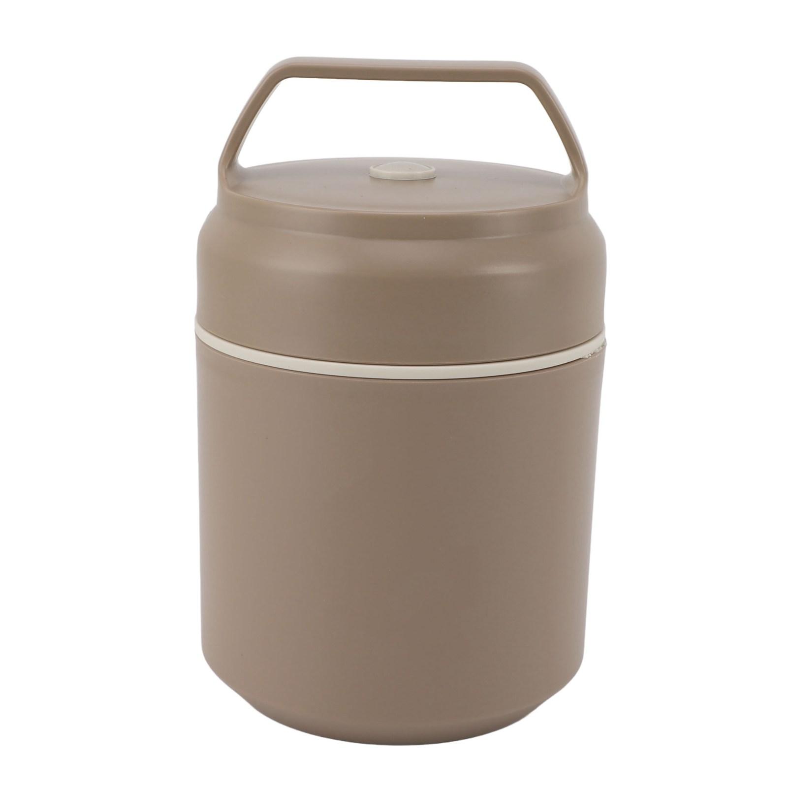 Термоконтейнер для еды 420 мл Нержавеющая сталь Герметичный Термоизоляция Дизайн с ручкой Взрослый Бенто Khaki