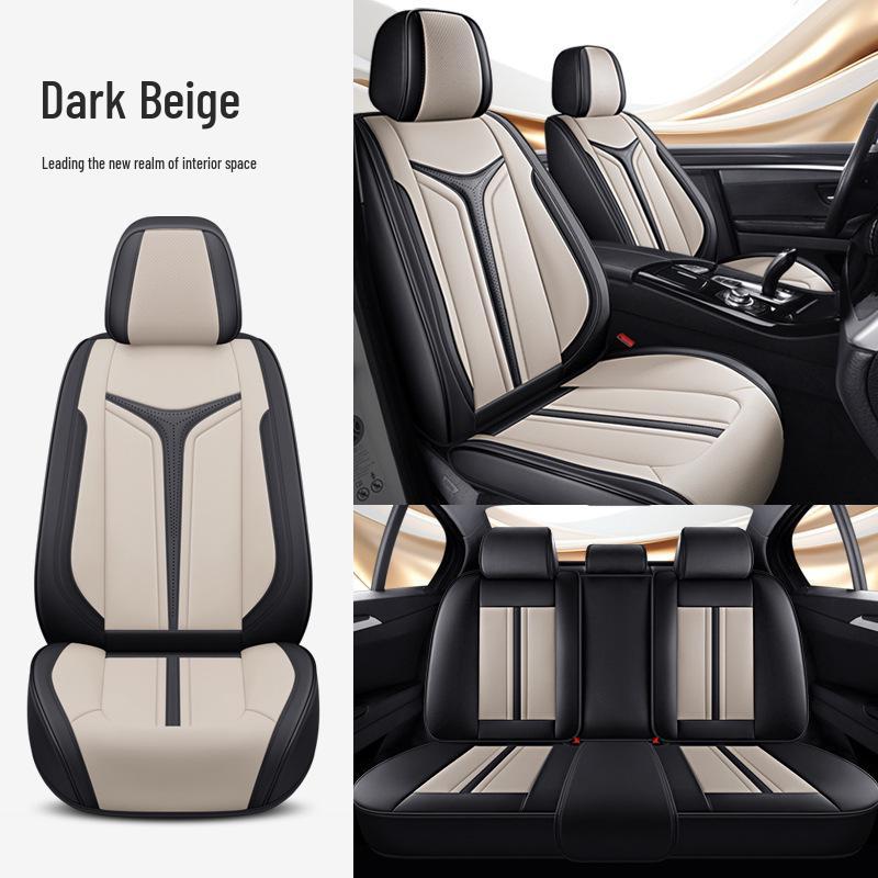 Full Leather Backrest Seat Cushion for Cars - Customizable, Full Surround, and Separate Type