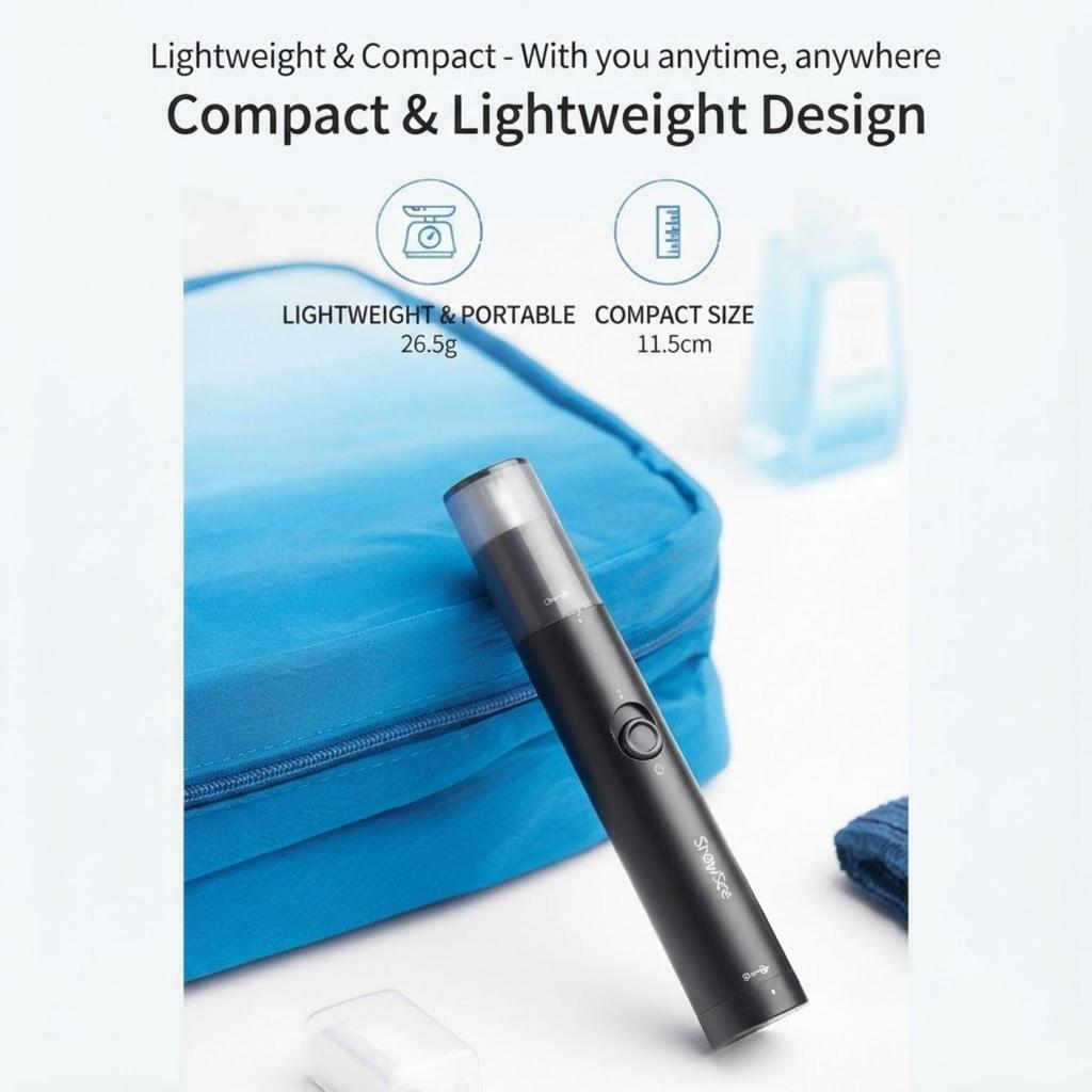 ShowSee C1-BK Battery Powered Nose Hair Trimmer 1 Unit