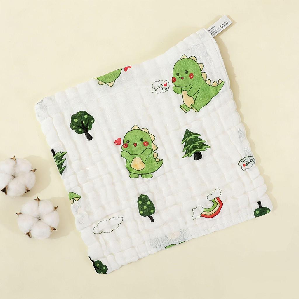 Class A Pure Cotton 6-Layer Gauze Washcloth Bib for Infants and Toddlers