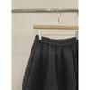 Korean High-Waisted Pleated Tulip Wool Skirt - Women's Elegant Grey A-Line Autumn/Winter Arrival