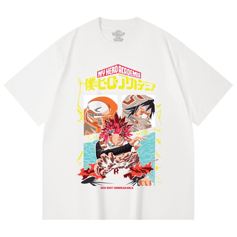 230 Gsm 100% Cotton My Hero Academia V20 Red Riot Print Unisex Heavy Cotton T Shirt