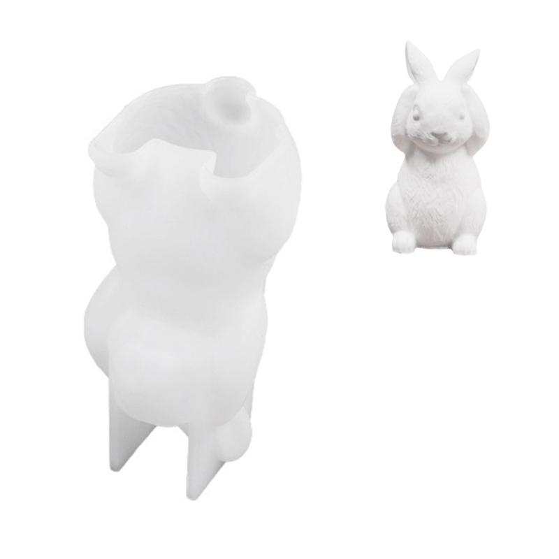 Practical Sturdy Silicone Mould Accessory for Rabbit Candle Holders Portable for Handmade Gifts and Home Accent