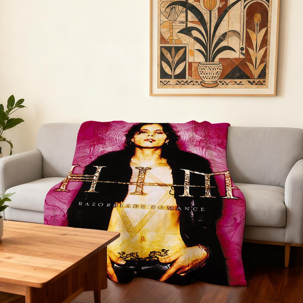 Rocková kapela H-HIM Heartagram Deku Super Teplá Pohodlná Plyšová Přikrývka Dětská Domácí Pohovka Ložnice Dárek