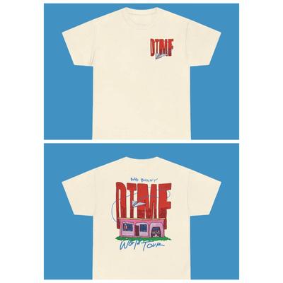 Singer Bad Bunny DTMF World Tour Peripheral Pure Cotton T-shirt for Men and Women Summer Fashion Casual Short Sleeved T Shirts