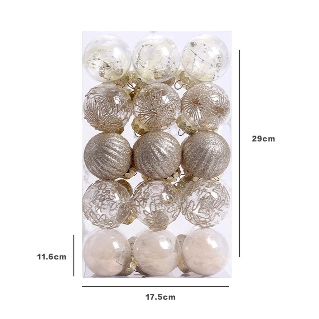 30Pcs Christmas Ball Ornaments Xmas Hanging Tree Decorations Pendants for Holiday Decor