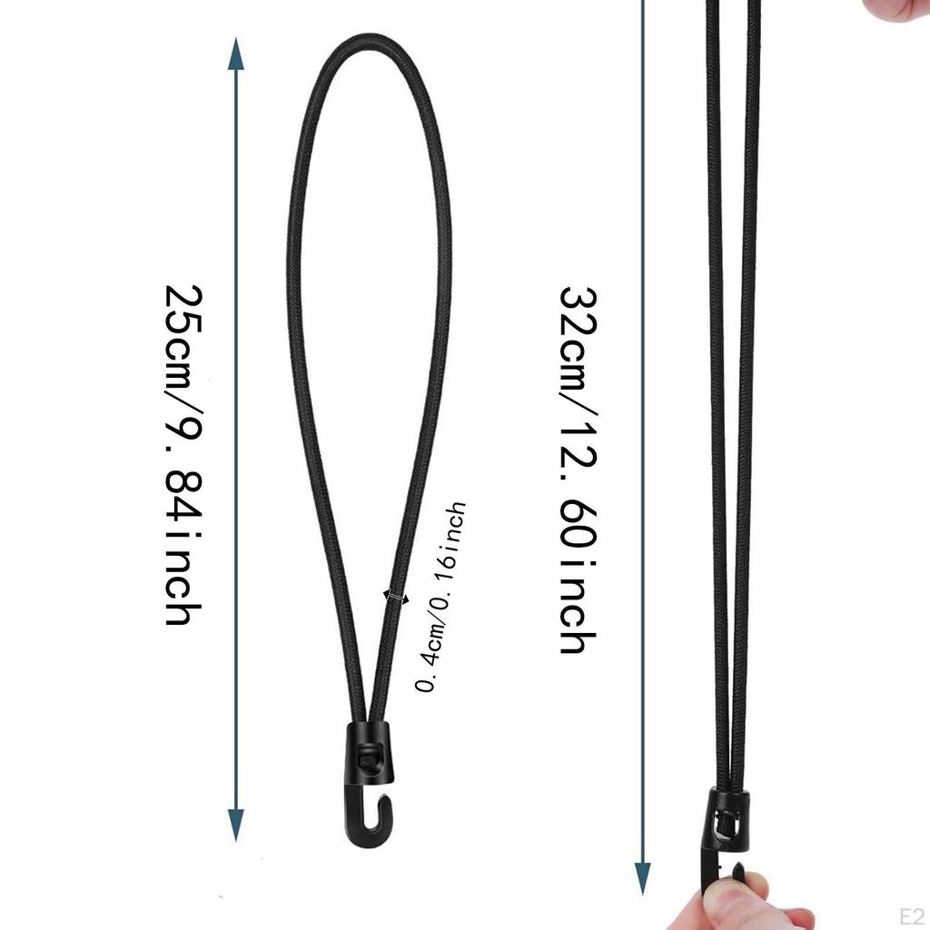 20 Pieces Bungee Cord with Hooks Strap Portable Heavy Duty Tarp Tie 25cm Length for Tents