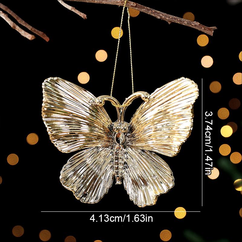 1PC Plastic Gifts Elk Holiday Butterfly Christmas Tree Ornaments Party Multiple Options Available