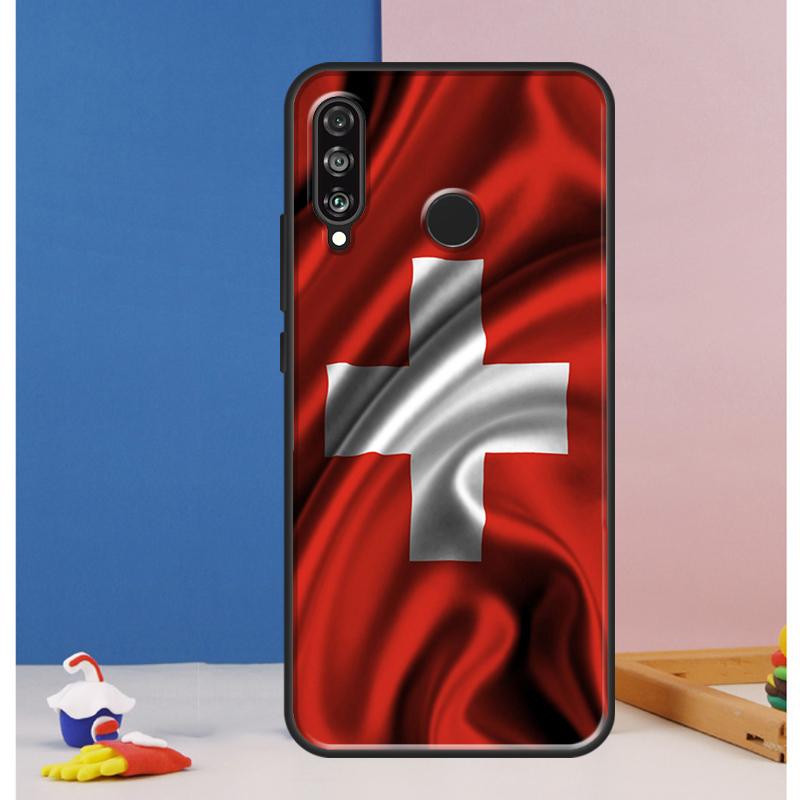 Switzerland Swiss Flag Case For Huawei Nova Y70 Y60 Y90 Y61 Y91 Y72 Y73 12s 12i 11i 8i 9 10 SE P30 P40 Lite P60 Pro