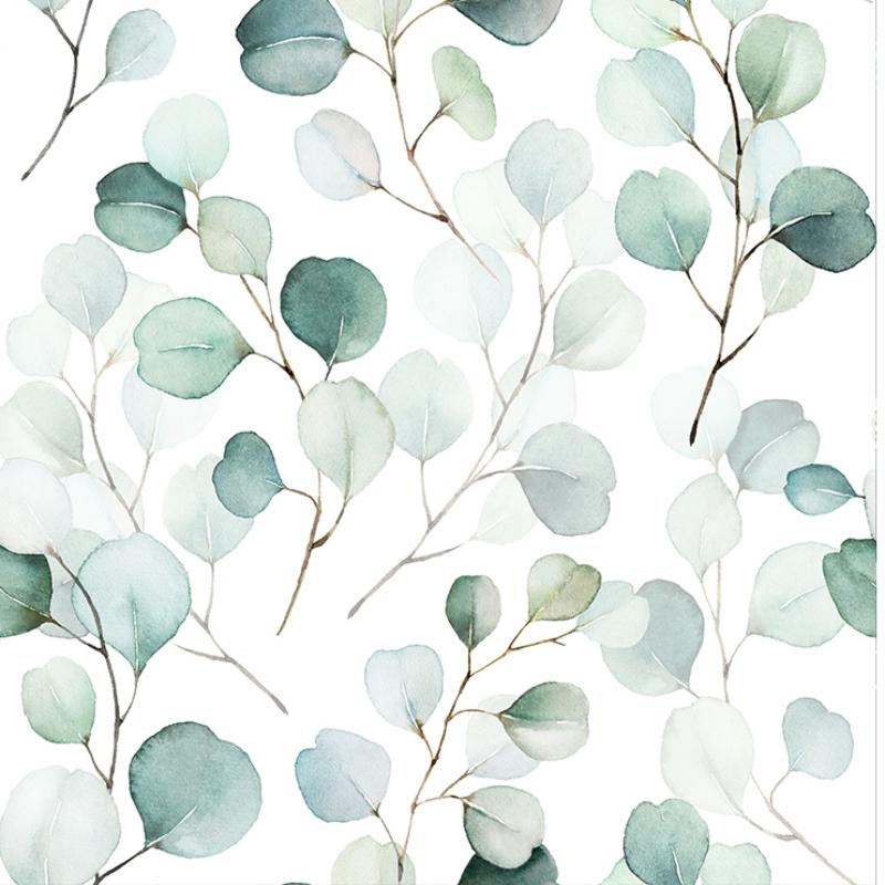 Eucalyptus Leaf Peel And Stick Wallpaper Green Leaf Self Adhesive Contact Paper for Home Nursery Decor Wall Mural