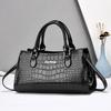 Alligator Stone Pattern New Solid Color Simple Large Capacity Texture Shoulder Handbag