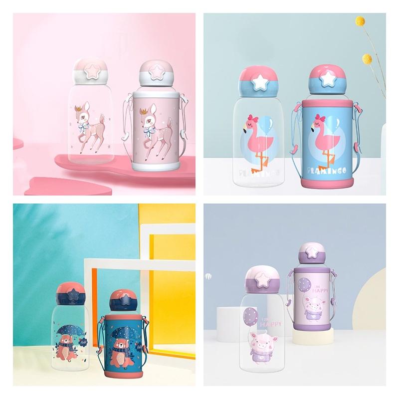 Bottle 700ml Water Straw Cup Sleeve Portable Leakproof Kid Kettle Sports Travel