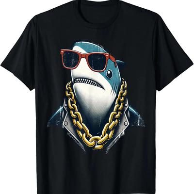 Cool Shark Hip Hop T-Shirt