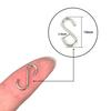 YFFSFDC Mini S-Hooks, Stainless Steel, 100-Pack, Rust-Proof, Durable, 1.4cm, Silver