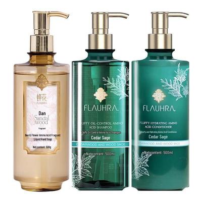 Set Shampoo e Balsamo Volumizzante Controllo Sebo FLAUHRA Cedro Salvia