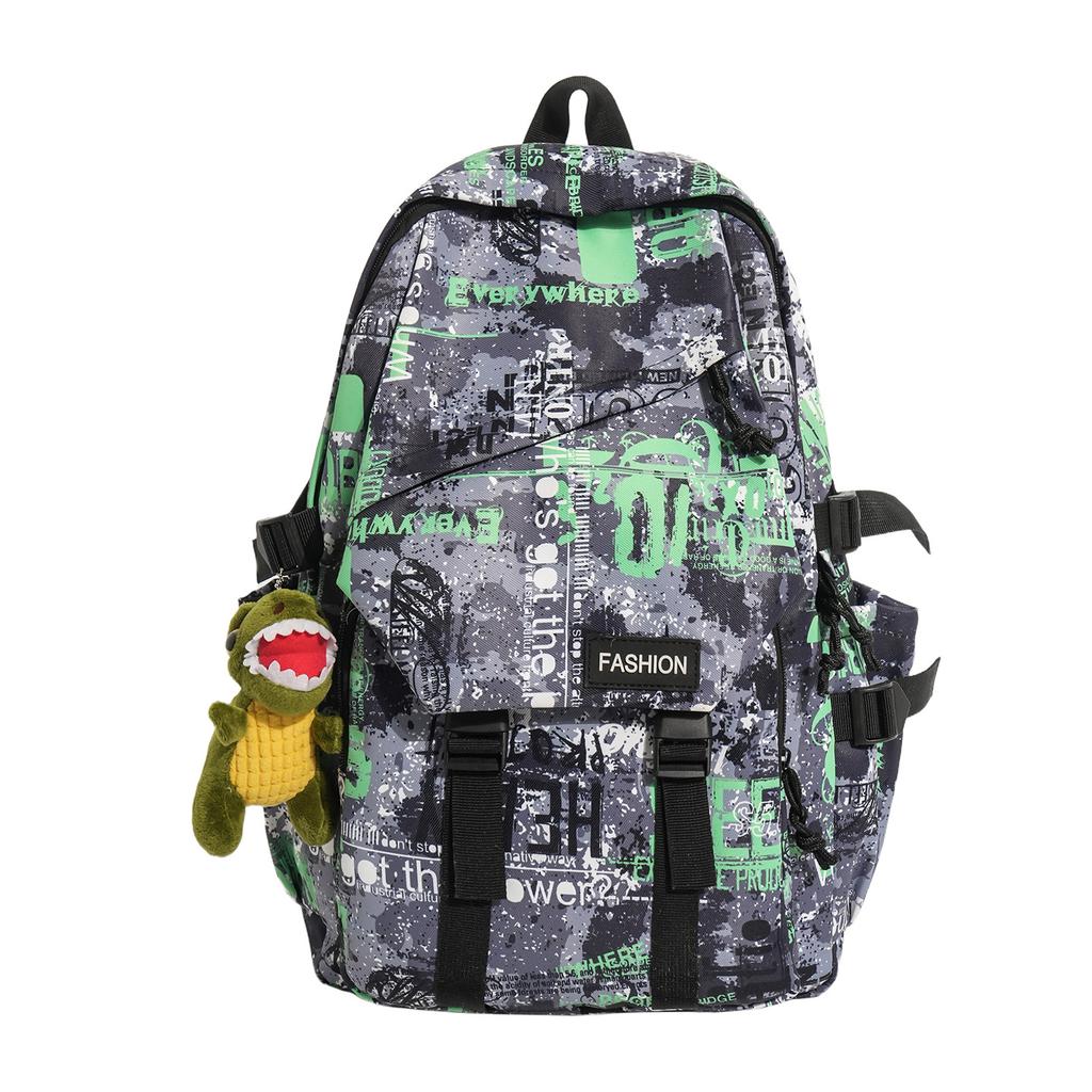 Zaino Scolastico Nuovo Zaino da Uomo ins alla Moda Cool Grande Capacità Zaino con Graffiti da Uomo Casual Studente Universitario Zaino Scolastico Studente Scuola Media Maschio