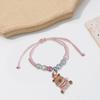 Adorable Children's Macaron Colored Bracelet Featuring Cartoon Capybara Pattern Comfortable And Secure For Daily Wear