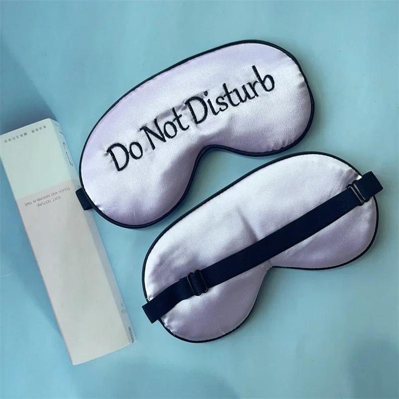 Embroidered Silk Sleep Mask Silk Eye Mask Soft Blackout Blindfold With Adjustable Strap Sleeping Eye Cover Mask For Travel