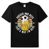 Tshirts for Men Printed Man Round Neck T Shirt Cotton Soccer And Beer Thats Why Im Here Hiphop Unisex Tshirt Trendy Tshirt