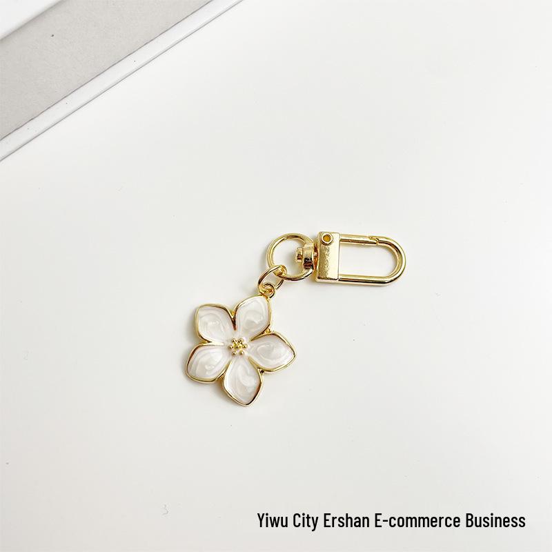 Cherry Blossom Cartoon Daisy Keychain Pendant - Creative Bag Charm for Couples
