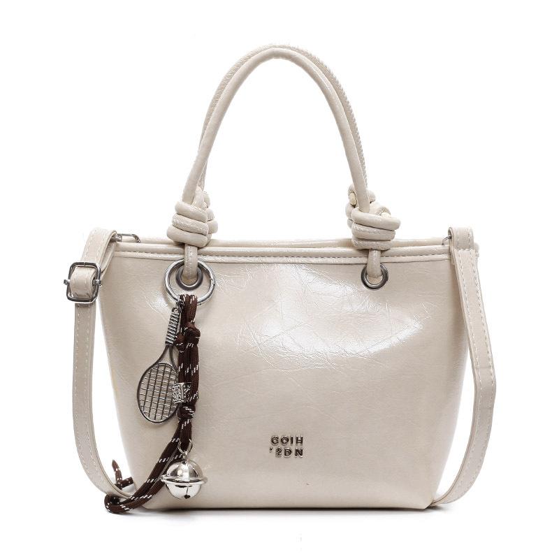 Wholesale Hot Sale Premium Texture Simple Solid Color Portable Bucket Bag Female Versatile Foreign Style Commuting Casual Messenger Bag