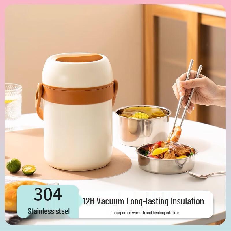 Chinese Style 3-Layer 2.1L Insulated Lunch Box