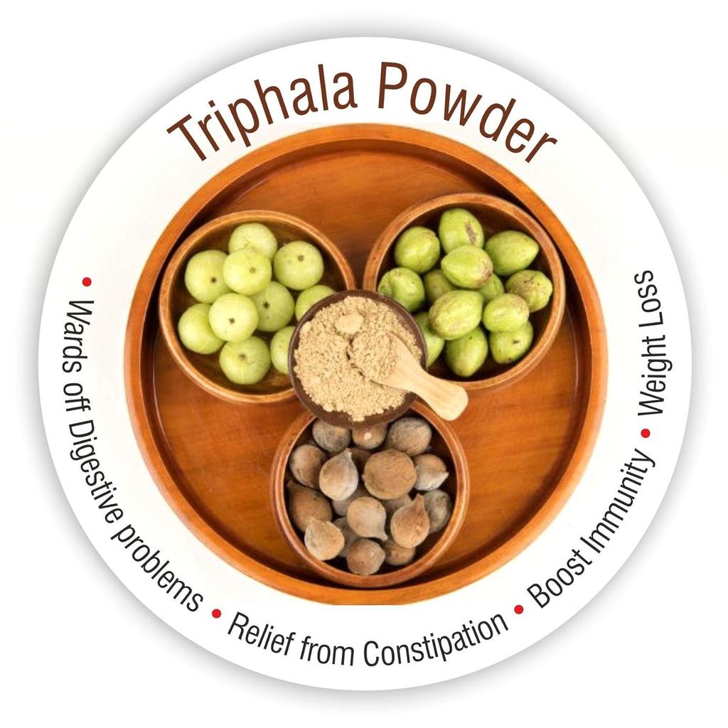 Jain Triphala Powder 1kg Organic Herbal Churna for Digestion, Gut Health, Constipation Relief & Detox Support