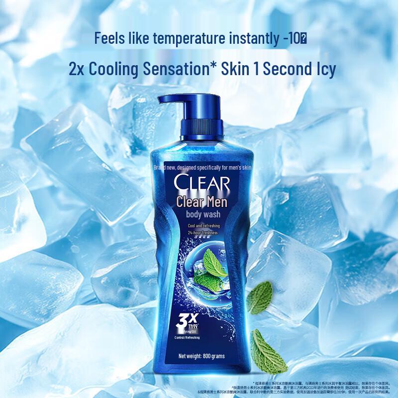 Clear Men's Shower Gel Duo Set