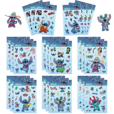 MINISO Stitch Lilo & Stitch Anime Peripherie Kawaii Niedlich Studenten Notizbücher Gepäck Handyhüllen DIY Dekorative Aufkleber Großhandel