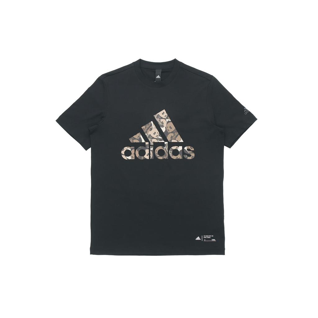 adidas T Shirts Unisex Black Crew Neck Moderate Straight Fit GP1850