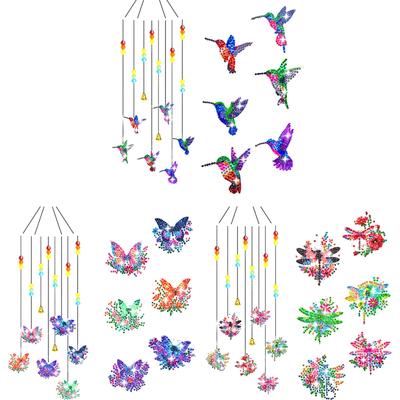 Diamond Painting Wind Chime 5D Diamond Painting DIY Crafts Double-Sided Rhinestone Art Set Diamond Wall Decoration