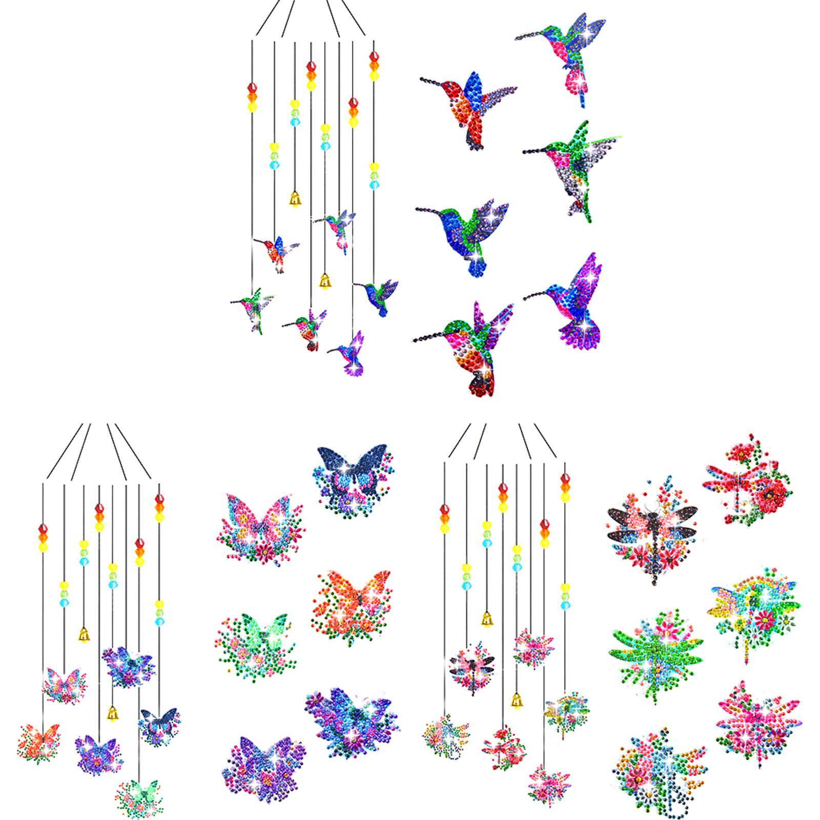 Diamond Painting Wind Chime 5D Diamond Painting DIY Crafts Double-Sided Rhinestone Art Set Diamond Wall Decoration