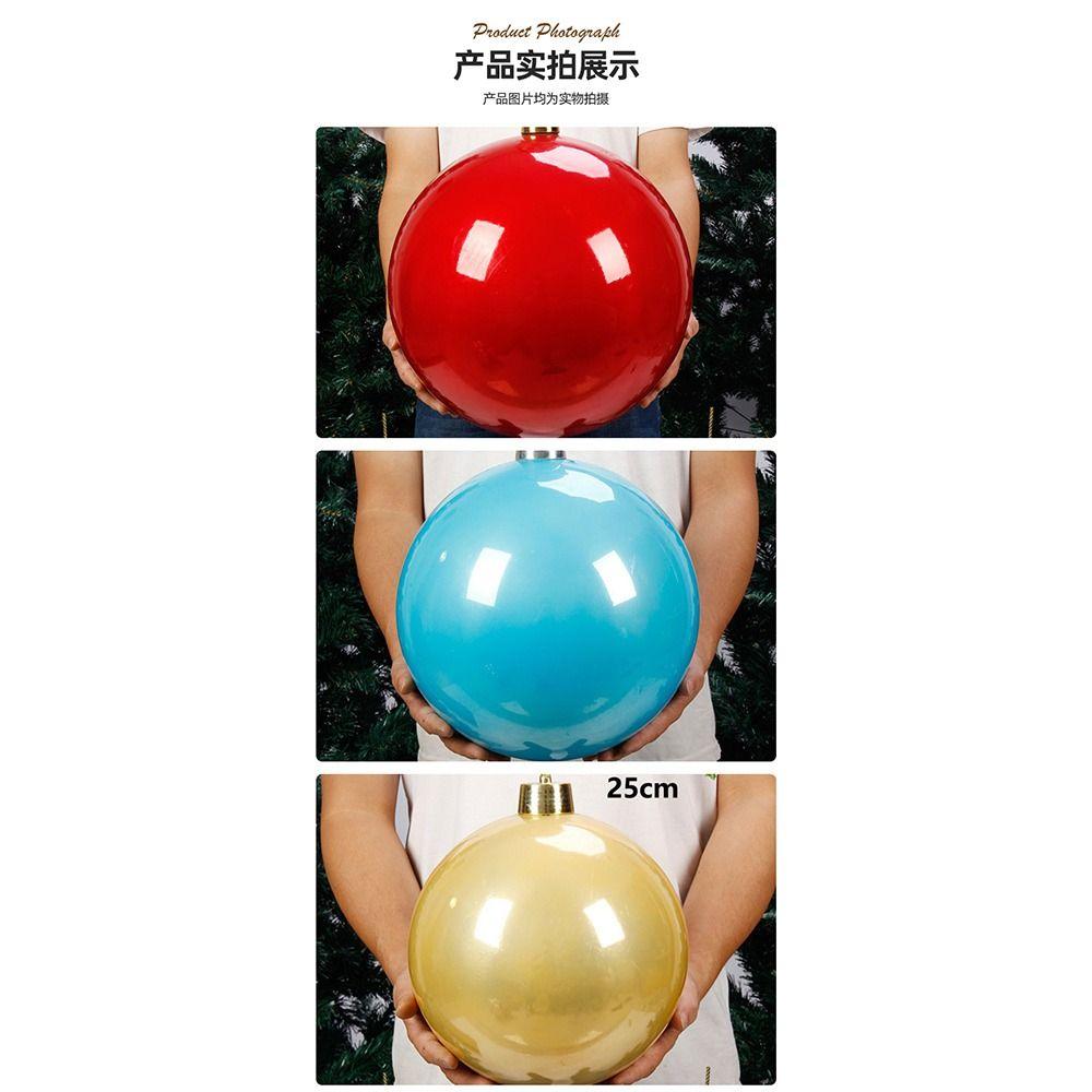 Plastic Christmas Ball 15CM Hang Ball Durable Pearlescent Ball  Hotel
