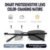 Rimless Photochromic Reading Glasses for Wen Women High Definition Multifocal Glasses Fashion Vintage Presbyopia Eyeglasses
