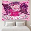 Monster High1 Tapestry for Bedroom Aesthetic Classroom Tapestries Wall Hanging for Living Room Dorm Office,Ideal Creative Gift