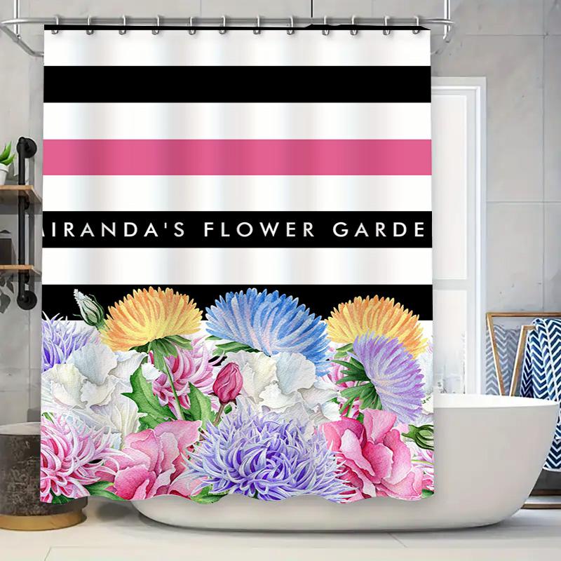 

Шторка для ванны и душа с принтом цветов, водонепроницаемая, декор для ванной комнаты, домашний декор, настенное панно для детской комнаты, розовый, белый, синий, фиолетовый 90x180cm