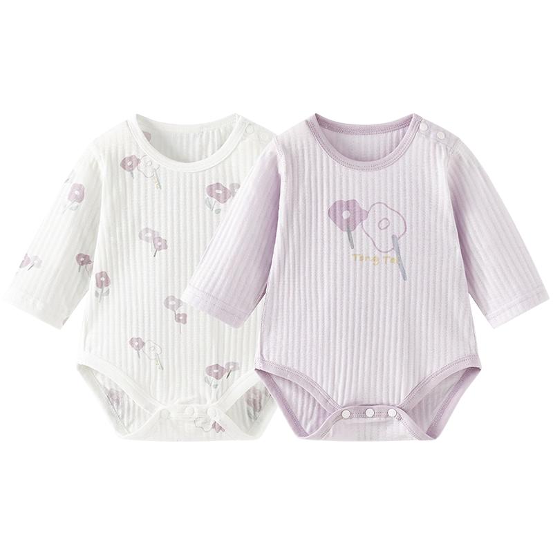 TONGTAI Baby Long Sleeve Cotton Romper Bodysuit