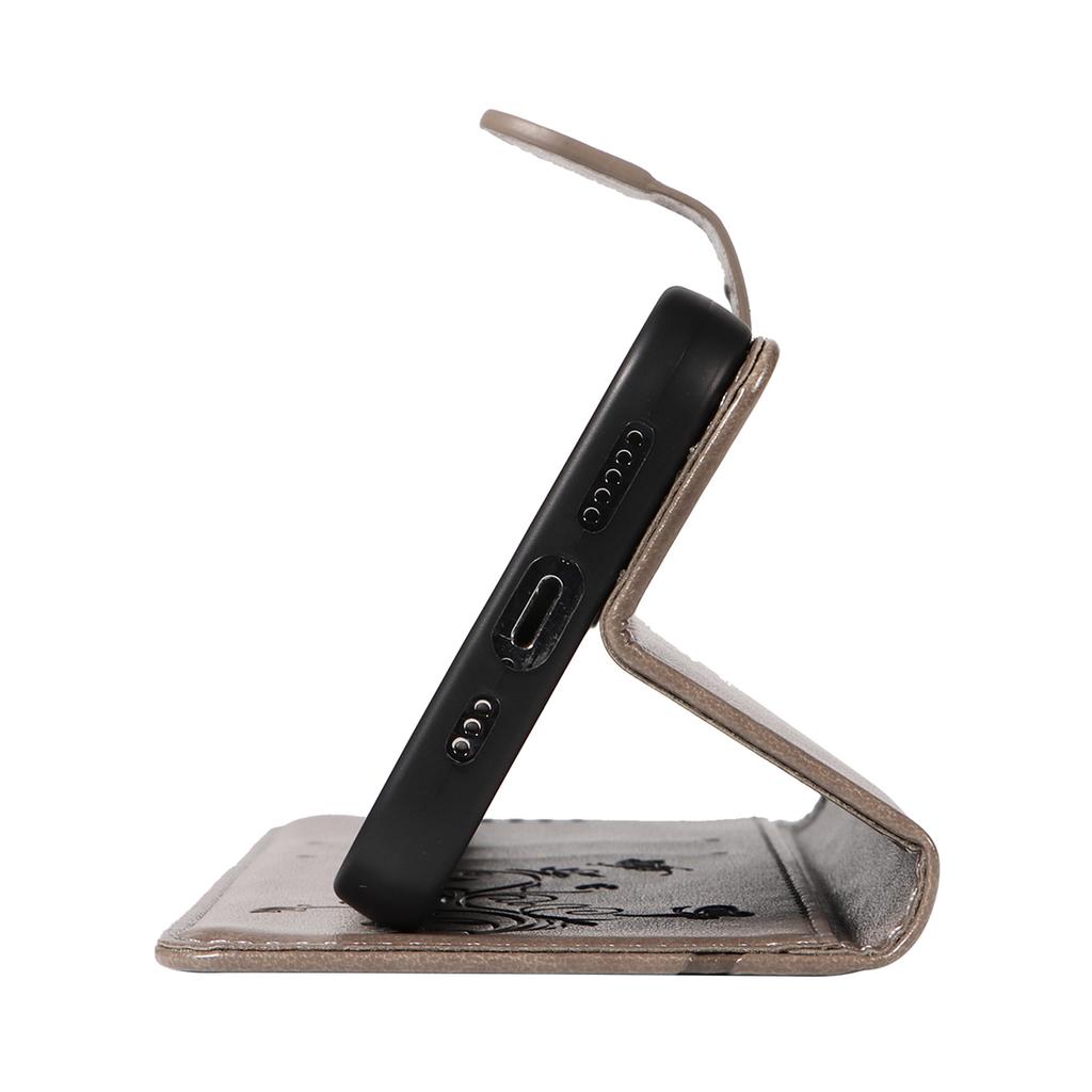 For Samsung Galaxy A06 4G PU Leather Cases Flower Pattern Wallet Stand Phone Cover with Strap