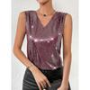 Gilet Estivo da Donna con Scollo a V Senza Maniche Top Sottile a Quadri