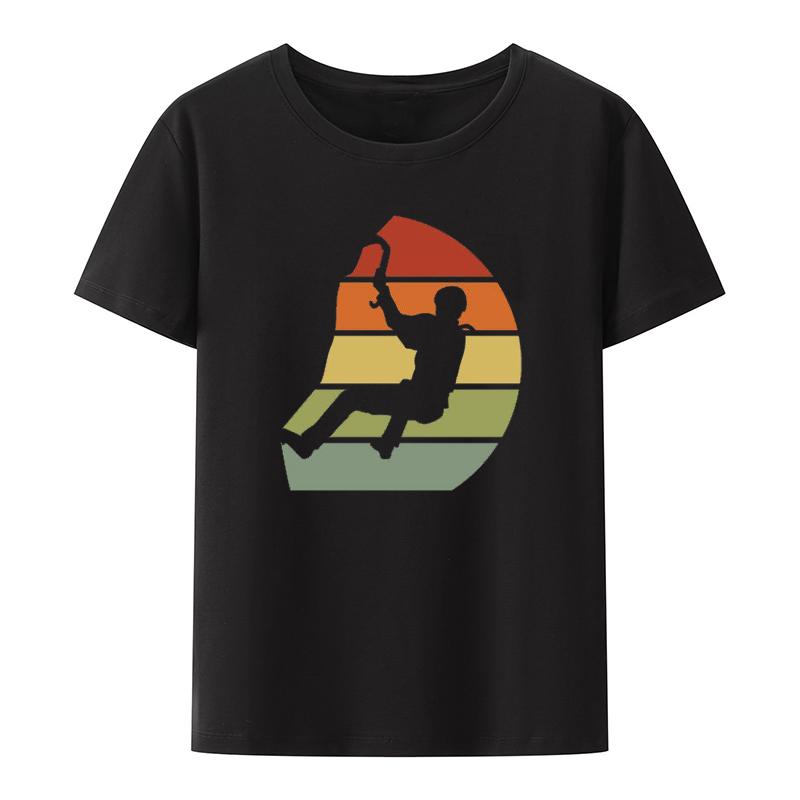 Cool Climbing Mountaineering Cotton Tshirt Y2k Style Camisa Summer Printed Shirt Top Street Fashion Humor Short Sleev Tee