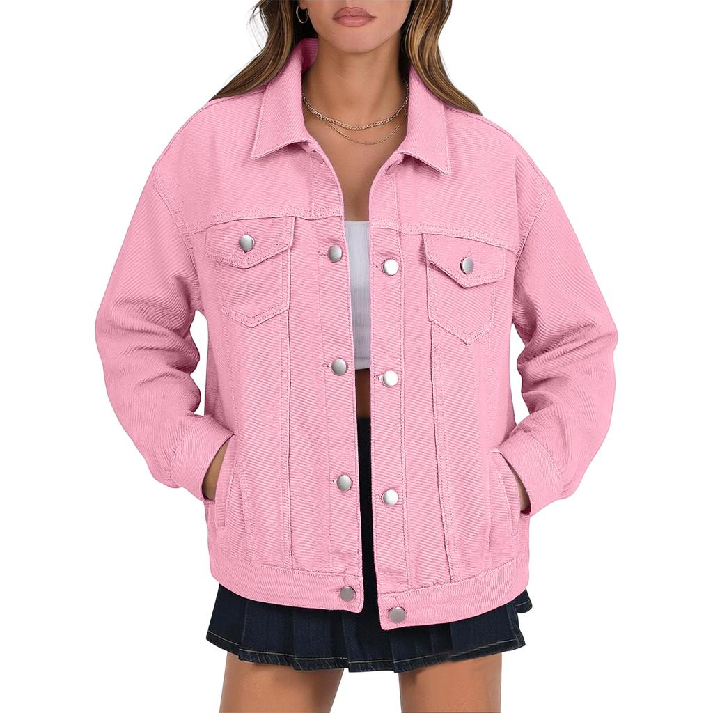 Stylish Women's Denim Jacket, Casual And Versatile, In A Relaxed, Boyfriend .