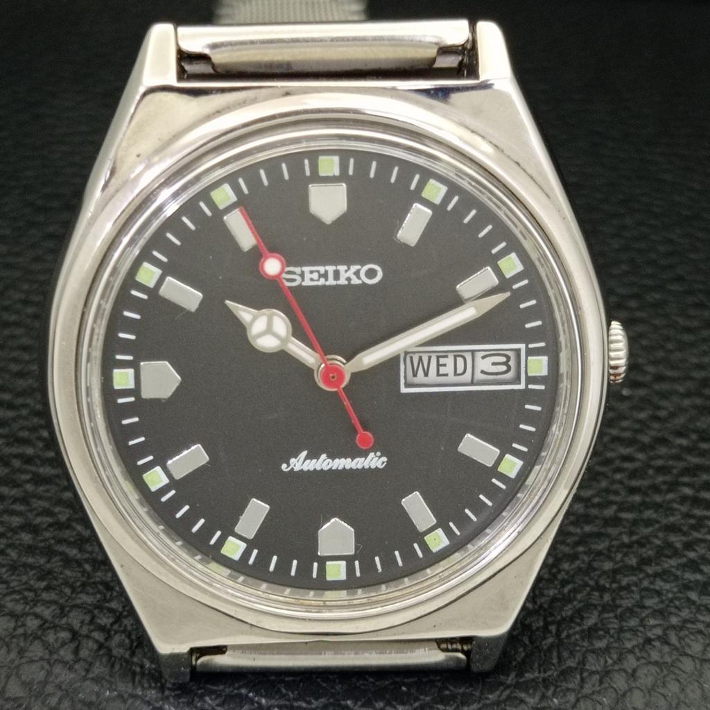 AUTOMATIC VINTAGE SEIKO JAPAN 6309A MENS BLACK COLOR DIAL WATCH a700417-5 R203-a700417