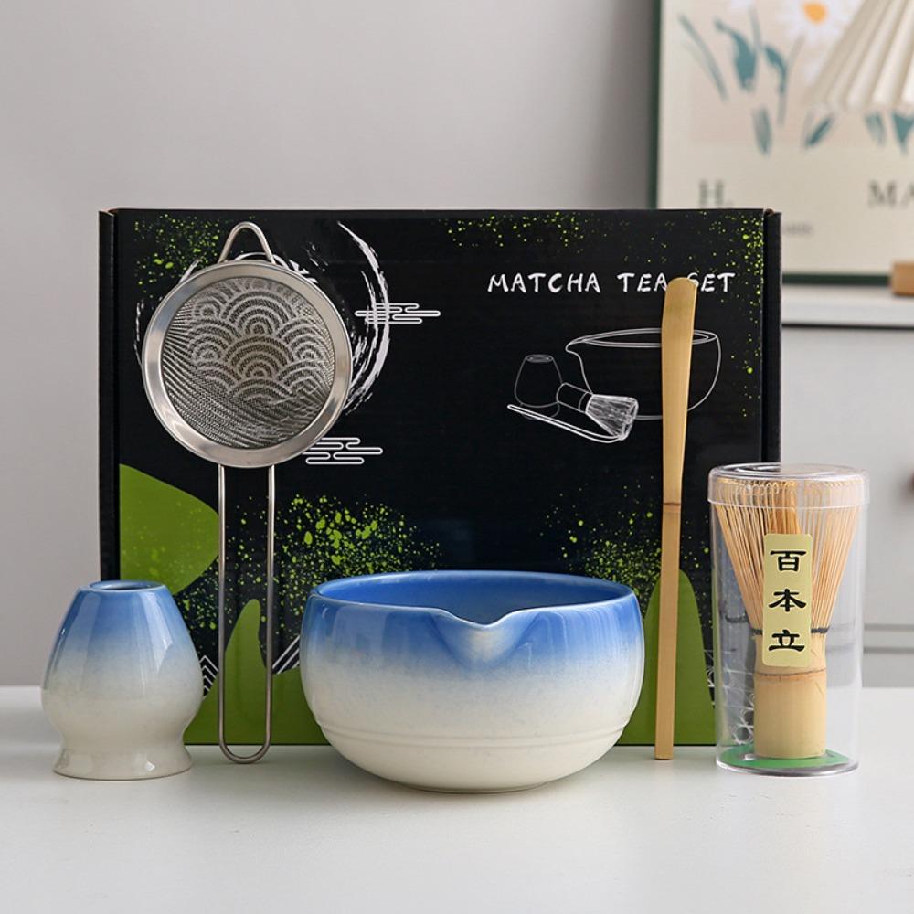 with Pouring Spout Matcha Whisk Set Traditional Matcha Making Kit  Japanese Tea Ceremony синий