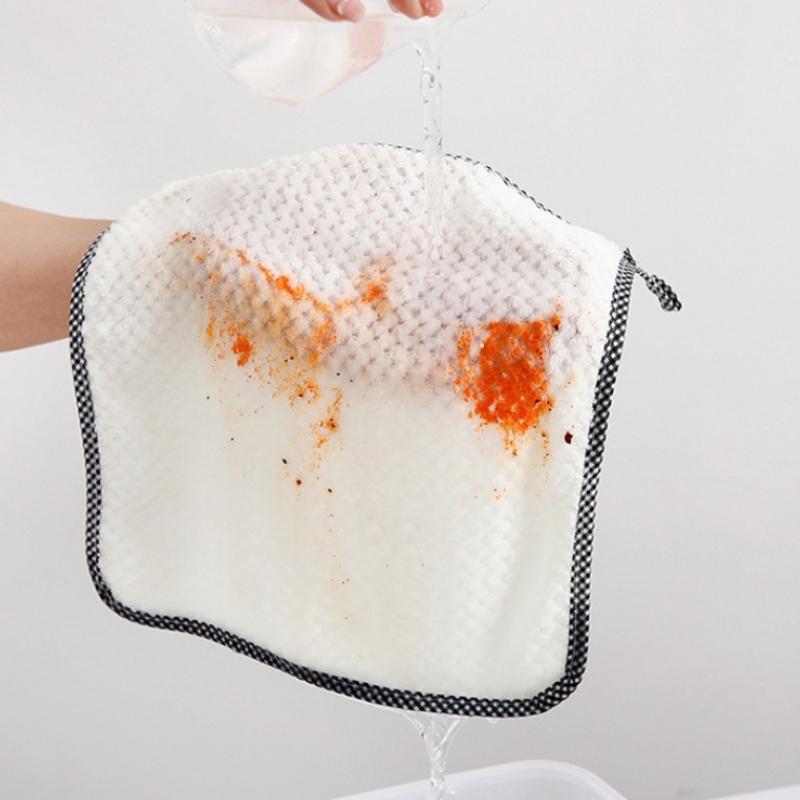 1/5/10PCS Haushalt Super Absorbent Mikrofaser Handtücher Küche Geschirrtücher Antihaft-Öl Waschlappen