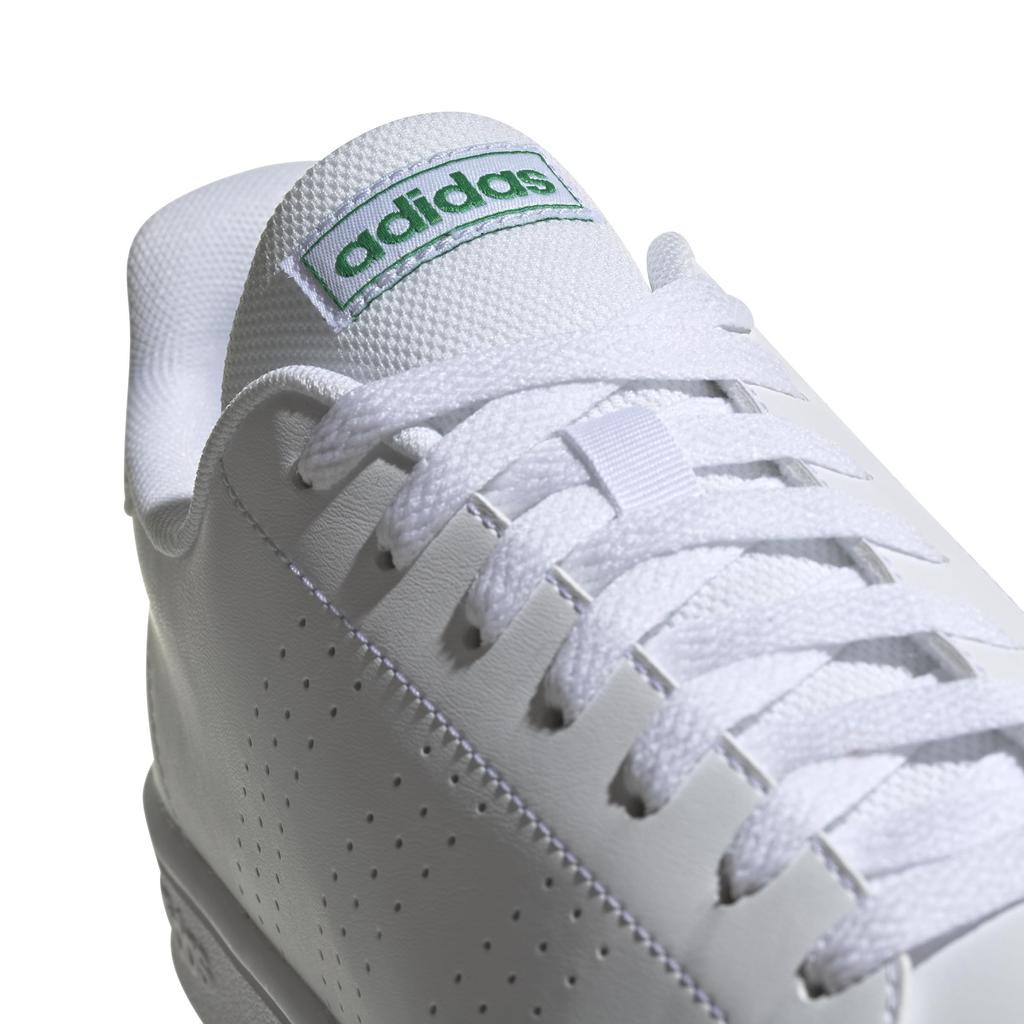 adidas Advantage Base Shoes in size cm (EOT69) White/White/Green (EE7690), 28.5