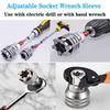 2PCS Multi-Function Hex Wrench Adapter Kit 3/8" Drive Socket Adapter  Universal Tool