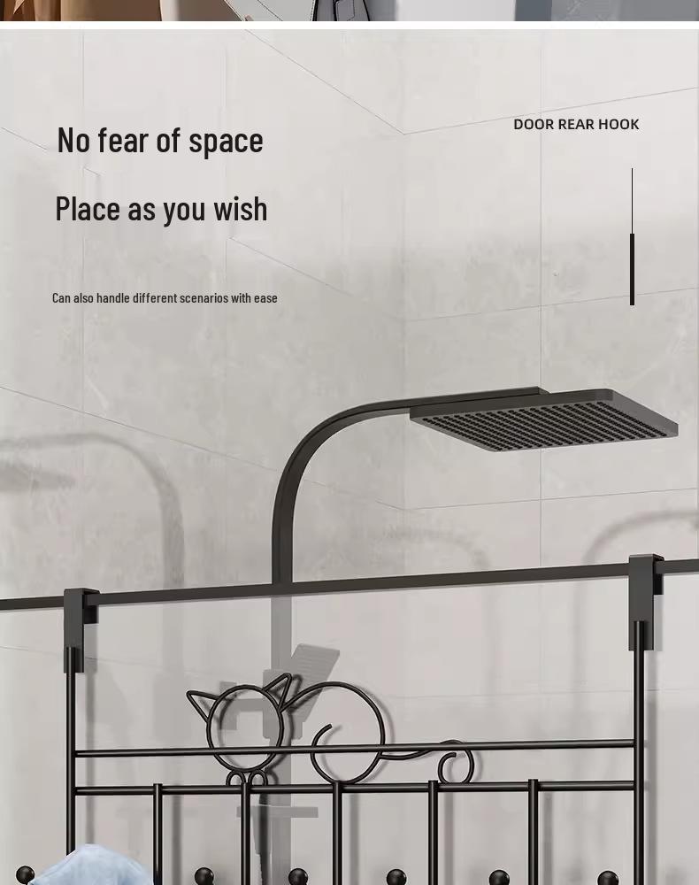 Katze & Wolke Herzförmiger Spurloser Über-Tür-Hakenständer